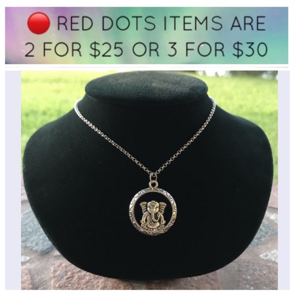 🔴SALE !Boho elephant medal design steel necklace - Picture 4 of 11